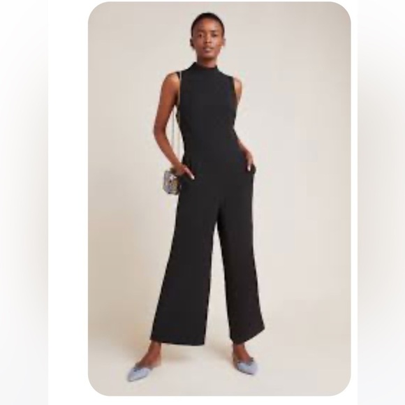EVA FRANCO ANTROPOLOGIE BLACK CHARLEY JUMPSUIT . Size S - Picture 4 of 13